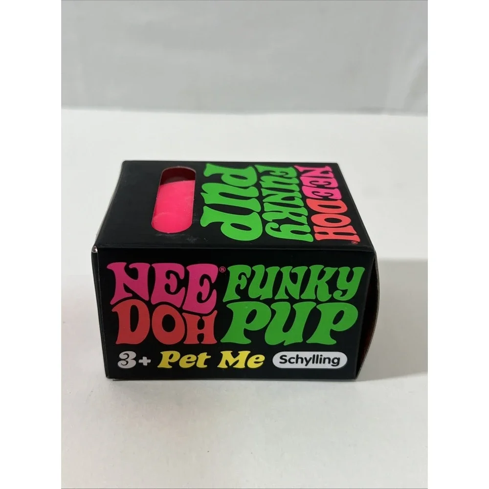Authentic NEEDOH Funky Pup Puppy DOG Nee Doh Stress Ball SQUISHY Fidget Pink